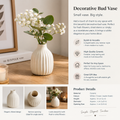Decorative Ribbed Bud Vase